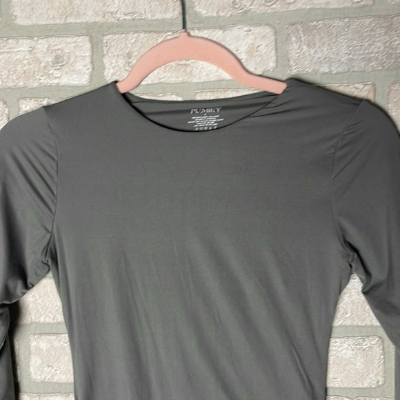 PUMIEY Scoop Neck Body Hugging Bodysuit Gray size Small - Picture 6 of 11